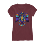 Дамска тениска с цветен принт OWLY CLOCK
