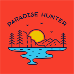 Тениска с цветен принт PARADISE HUNTER