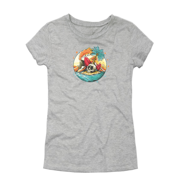 Дамска тениска с цветен принт SUMMER Дамска тениска с цветен принт SUMMER