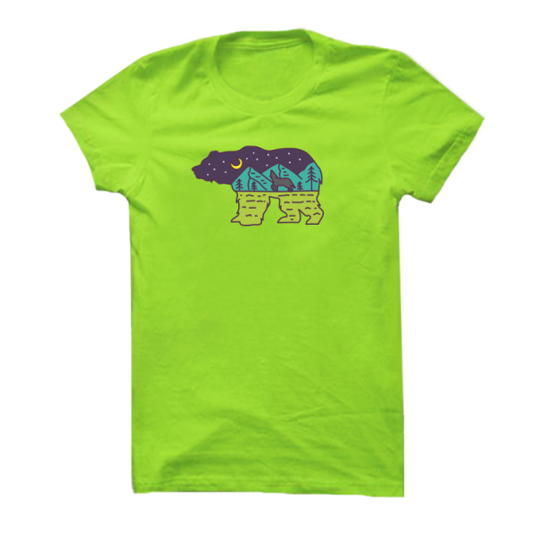 Тениска с цветен принт WALKING BEAR  Тениска с цветен принт WALKING BEAR