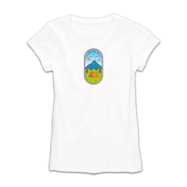 Дамска тениска с цветен принт CAMPING HILL Дамска тениска с цветен принт CAMPING HILL