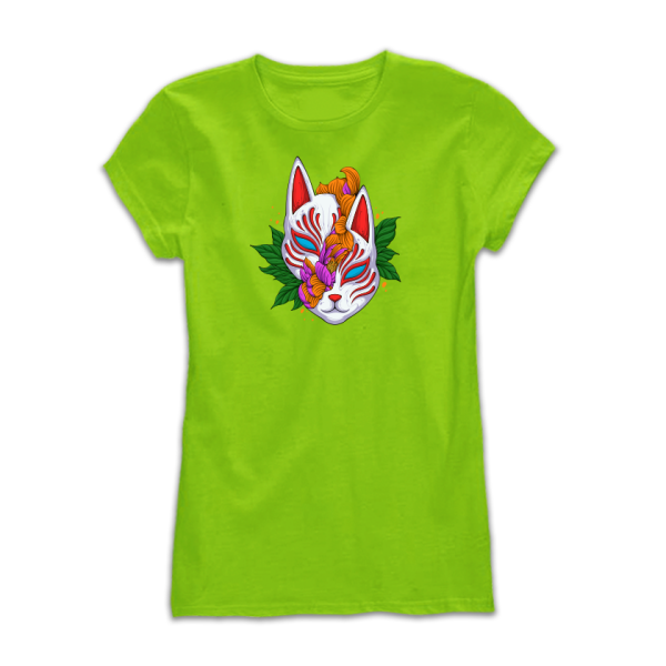 ТЕНИСКА С КАУЗА - дамска с цветен принт CAT MASK ТЕНИСКА С КАУЗА - дамска с цветен принт CAT MASK