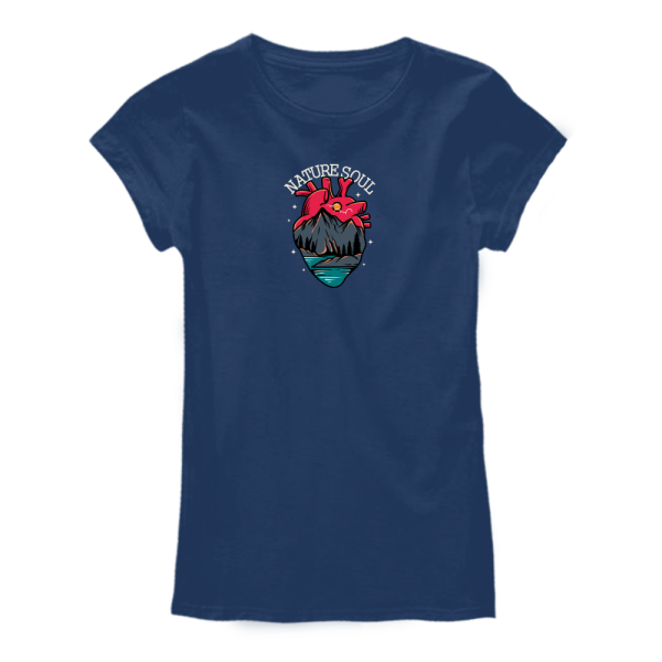 Дамска тениска с цветен принт NATURE HEART Дамска тениска с цветен принт NATURE HEART