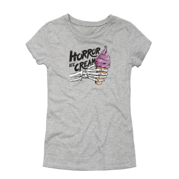 Дамска тениска с цветен принт HORROR ICE CREAM Дамска тениска с цветен принт HORROR ICE CREAM