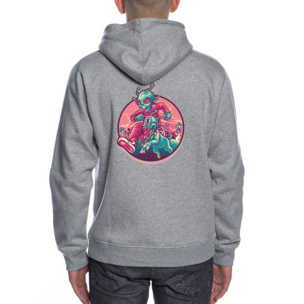 HAPPY ALIENS универсален суичър с качулка