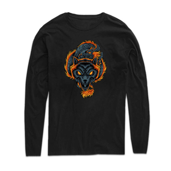 Унисекс блуза ръкав с щампа WOLF TRIP Унисекс блуза ръкав с щампа WOLF TRIP