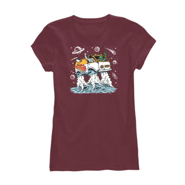 Дамска тениска с цветен принт ASTRO SAFARY