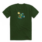 ANGRY FISH Унисекс / мъжка тениска с директен цветен принт 