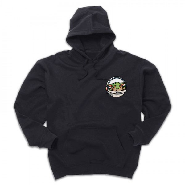 BABY YODA универсален суичър с качула и директен цветен принт 