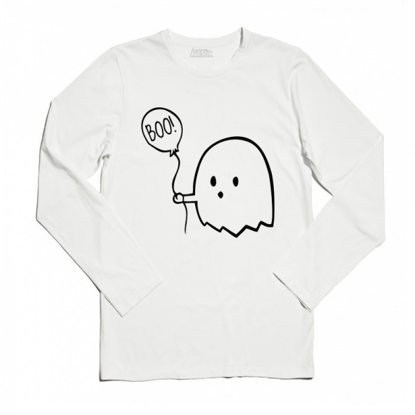 Унисекс блуза дълъг ръкав с щампа BOO Унисекс блуза дълъг ръкав с щампа BOO