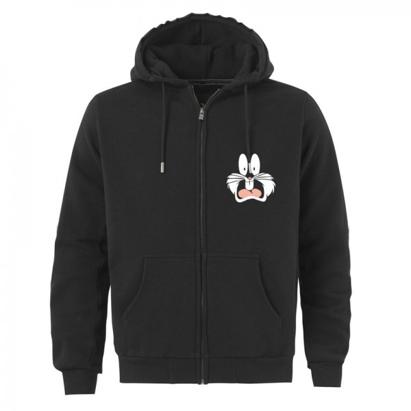 Суичър с цип и щампа BUNNY