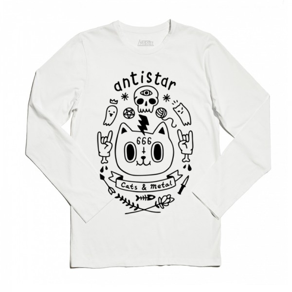 Унисекс блуза дълъг ръкав с щампа CATS AND METAL Унисекс блуза дълъг ръкав с щампа CATS AND METAL