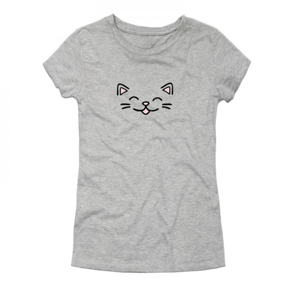 Дамска тениска с щампа CAT FACE