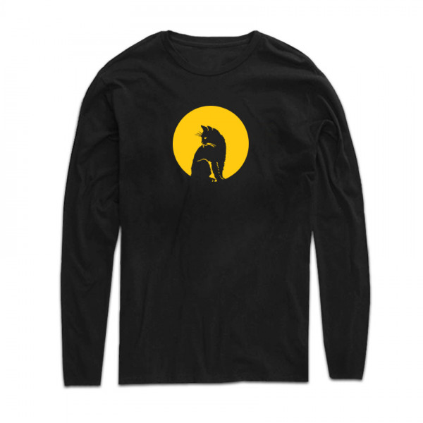 Унисекс блуза ръкав с щампа CAT NIGHT Унисекс блуза ръкав с щампа CAT NIGHT