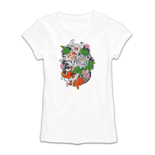 FISH WORLD дамска тениска с директен цветен принт 