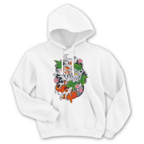 FISH WORLD универсален суичър с качулка и директен цветен принт