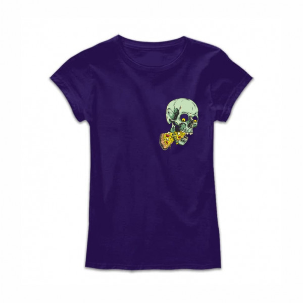 LAST PIZZA дамска тениска с директен цветен принт  LAST PIZZA дамска тениска с директен цветен принт