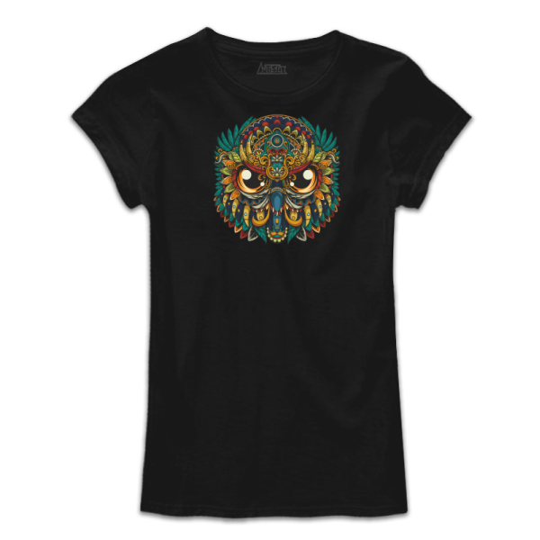 MANDALA OWL дамска тениска с директен цветен принт 