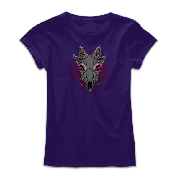 Дамска тениска с цветен принт THE DEVIL