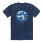 SHARKY унисекс / мъжка тениска с директен цветен принт 