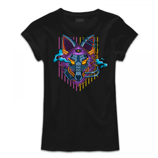 CYBER DOG дамска тениска с директен цветен принт 