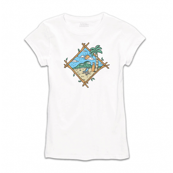 Дамска тениска с цветен принт SUNNY DAY