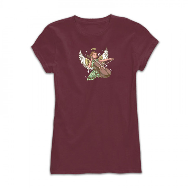 ANGEL дамска тениска с директен цветен принт 