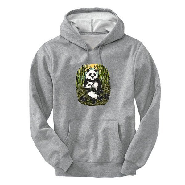 BAMBOO универсален суичър с качулка и директен цветен принт на гърба