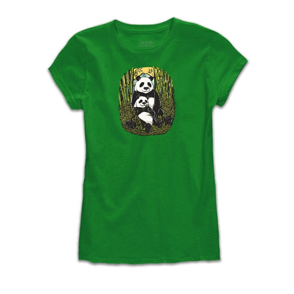 Дамска тениска с цветен принт BAMBOO