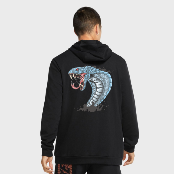 COBRA универсален суичър с качулка и директен цветен принт на гърба