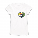 KAKADU HEART дамска тениска с директен цветен принт