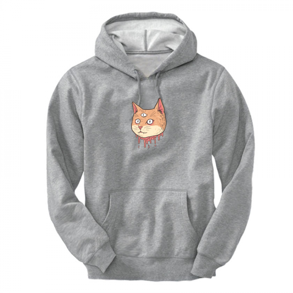 iCat универсален суичър с качулка и директен цветен принт