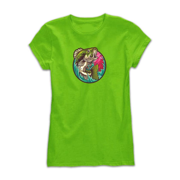 FISHY дамска тениска с директен цветен принт 