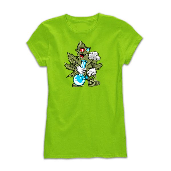 Дамска тениска с цветен принт HIGH