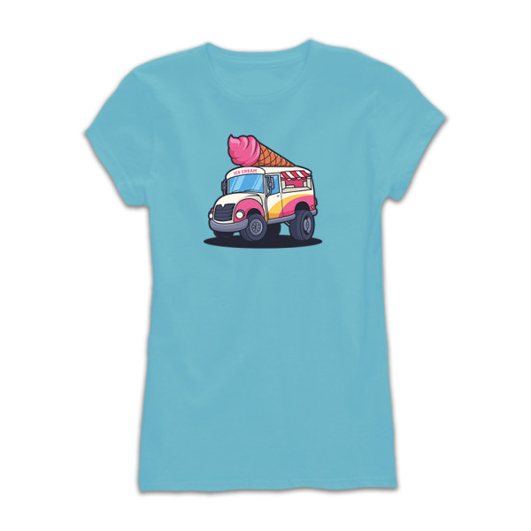 ICECREAM TRUCK дамска тениска с директен цветен принт 