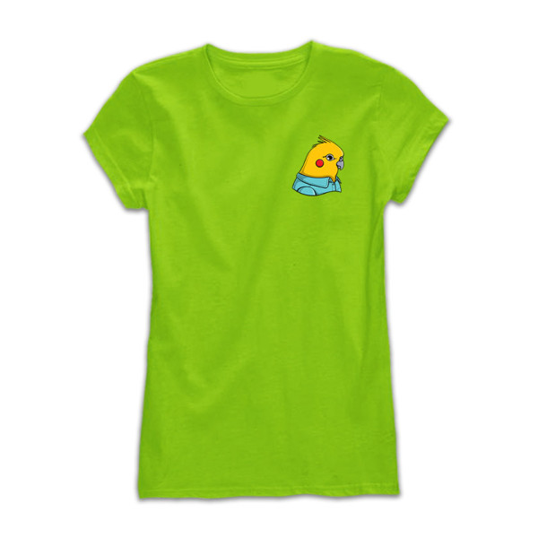 YELLOW PARROT дамска тениска с директен цветен принт 