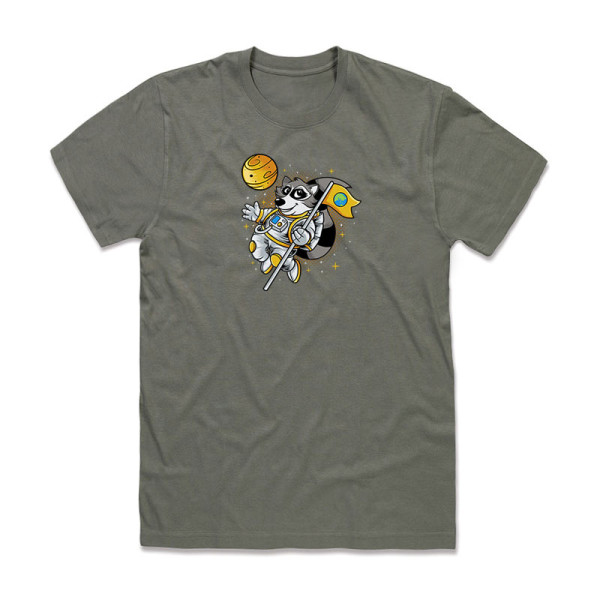 RACOON IN SPACE унисекс / мъжка тениска с директен цветен принт