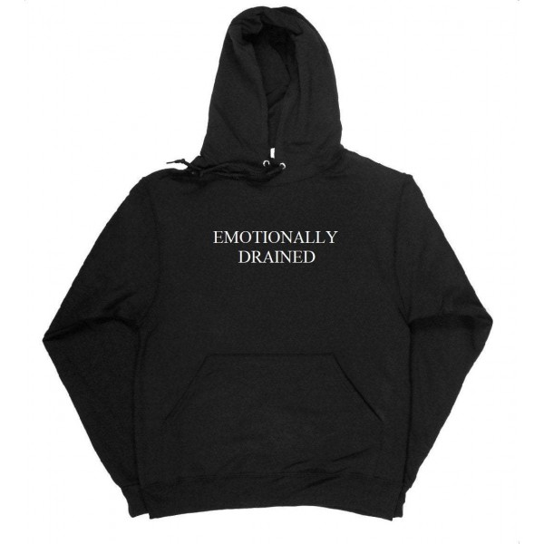 Суичър с щампа EMOTIONALLY DRAINED