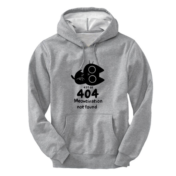 Суичър с щампа ERROR 404