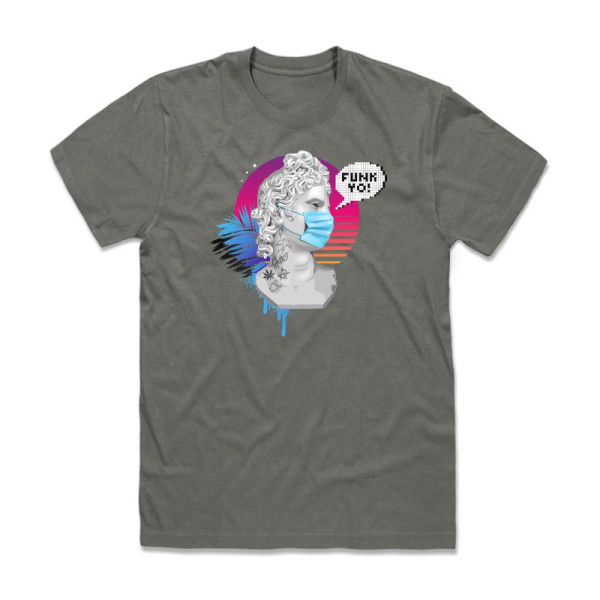 Тениска с цветен принт FUNK YOU