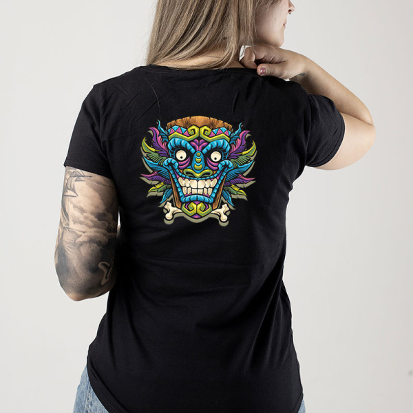 Дамска тениска с цветен принт WATER TIKI