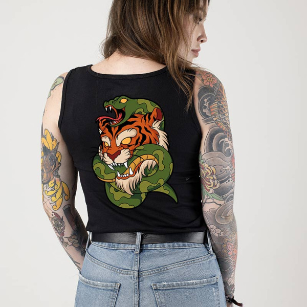 Потник с щампа TIGER VS SNAKE