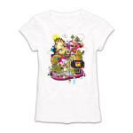 Дамска тениска с цветен принт CHOKO HAPPY WORLD 