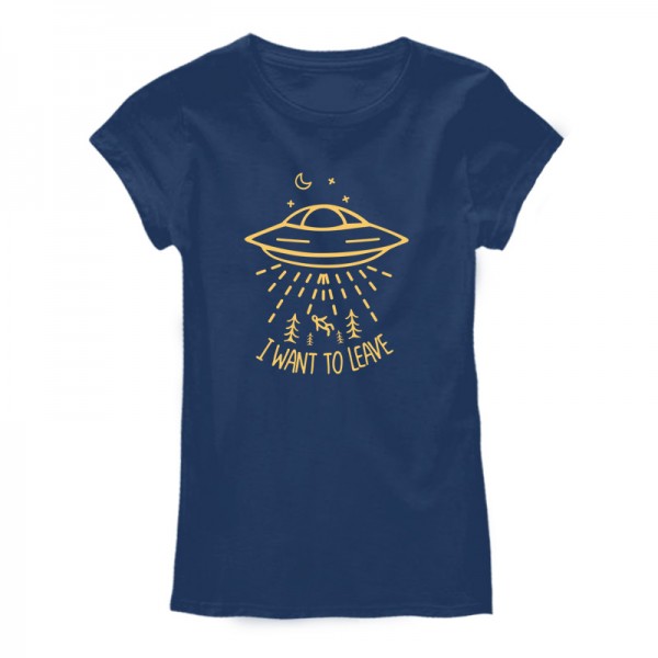 Дамска тениска с щампа I WANT TO LEAVE