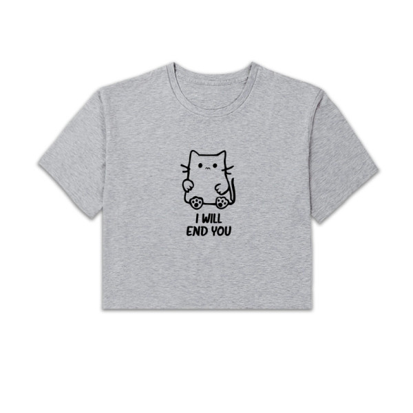 кроп топ I WILL END YOU