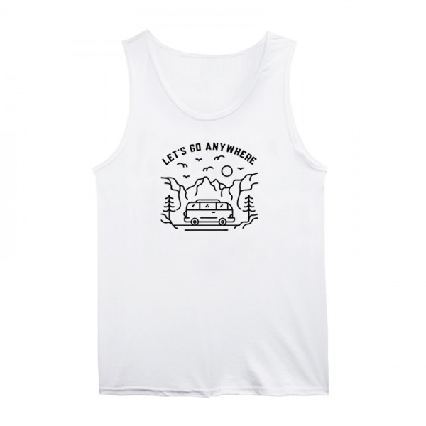 Потник с щампа LET'S GO ANYWHERE