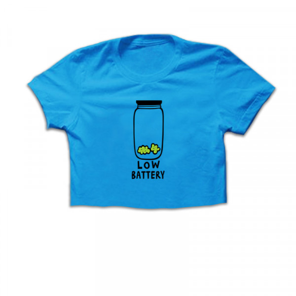 кроп топ LOW BATTERY