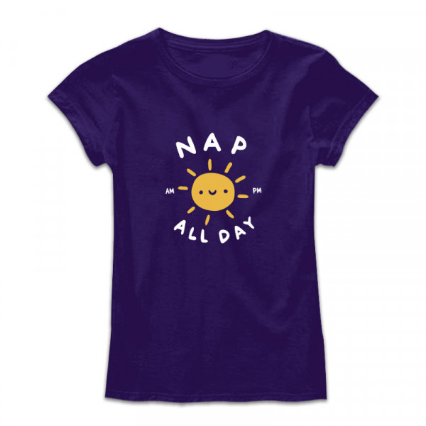 Дамска тениска с щампа NAP ALL DAY