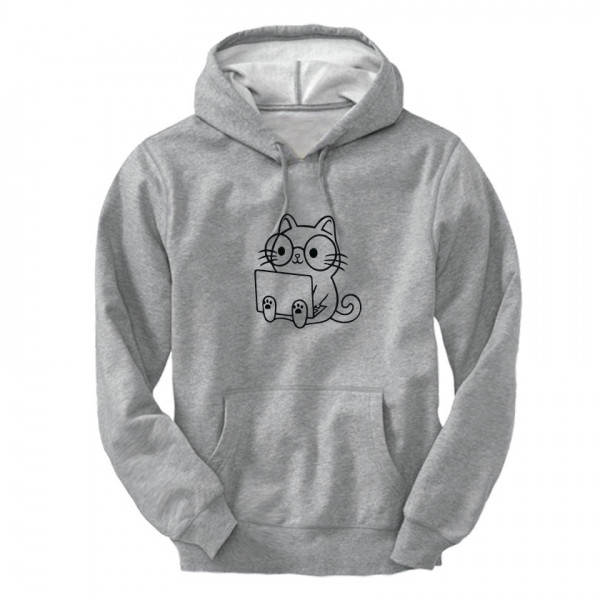 Суичър с щампа NERDY