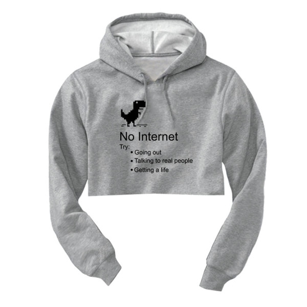 Кроп суичър NO INTERNET